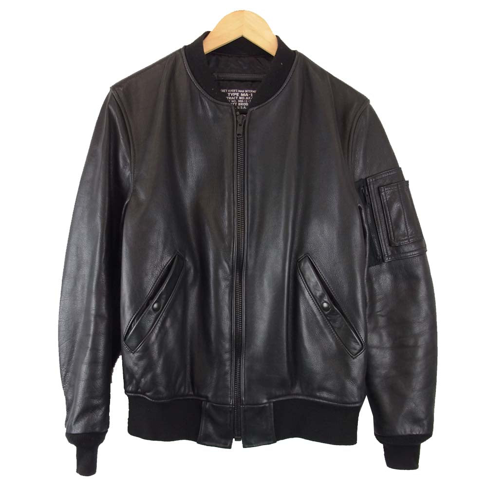 Supreme シュプリーム 13AW × shott ショット MA-1 レザー ジャケット