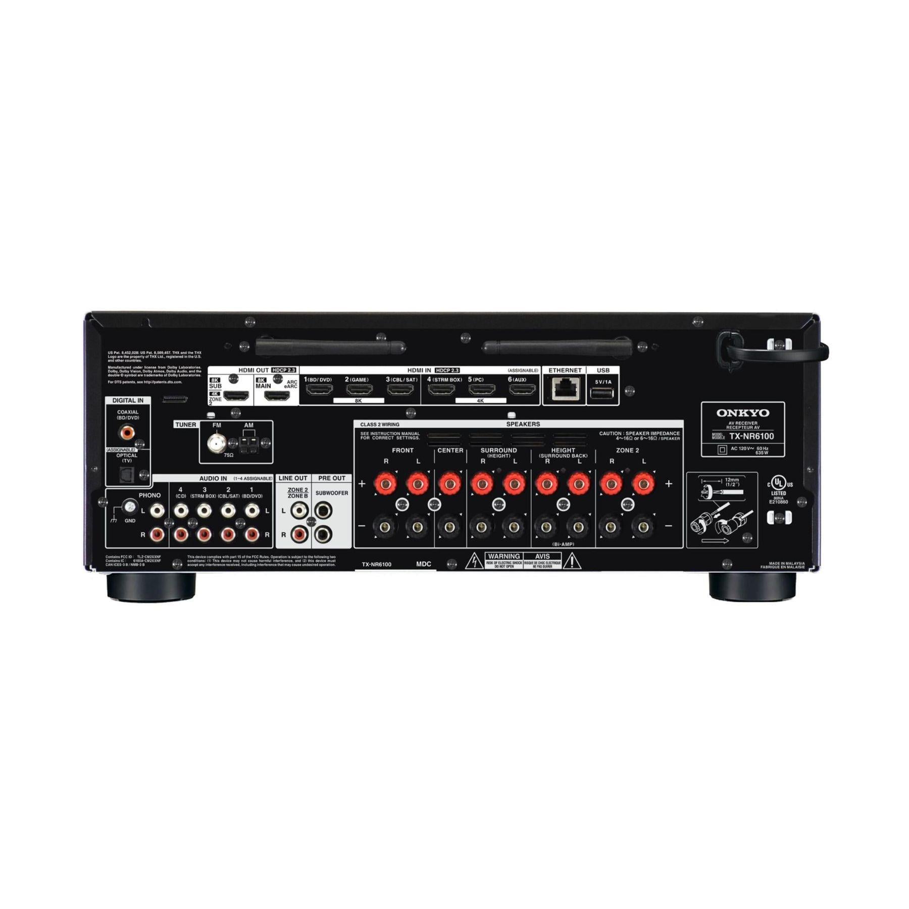 Onkyo TX-NR6100 7.2-Channel Dolby Atmos AV Receiver | ListenUp