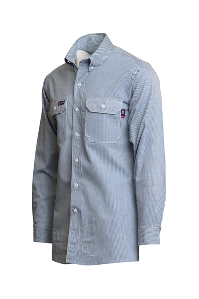 IBW7 - 7oz. FR Blue & White Striped Uniform Shirts – LAPCO Factory