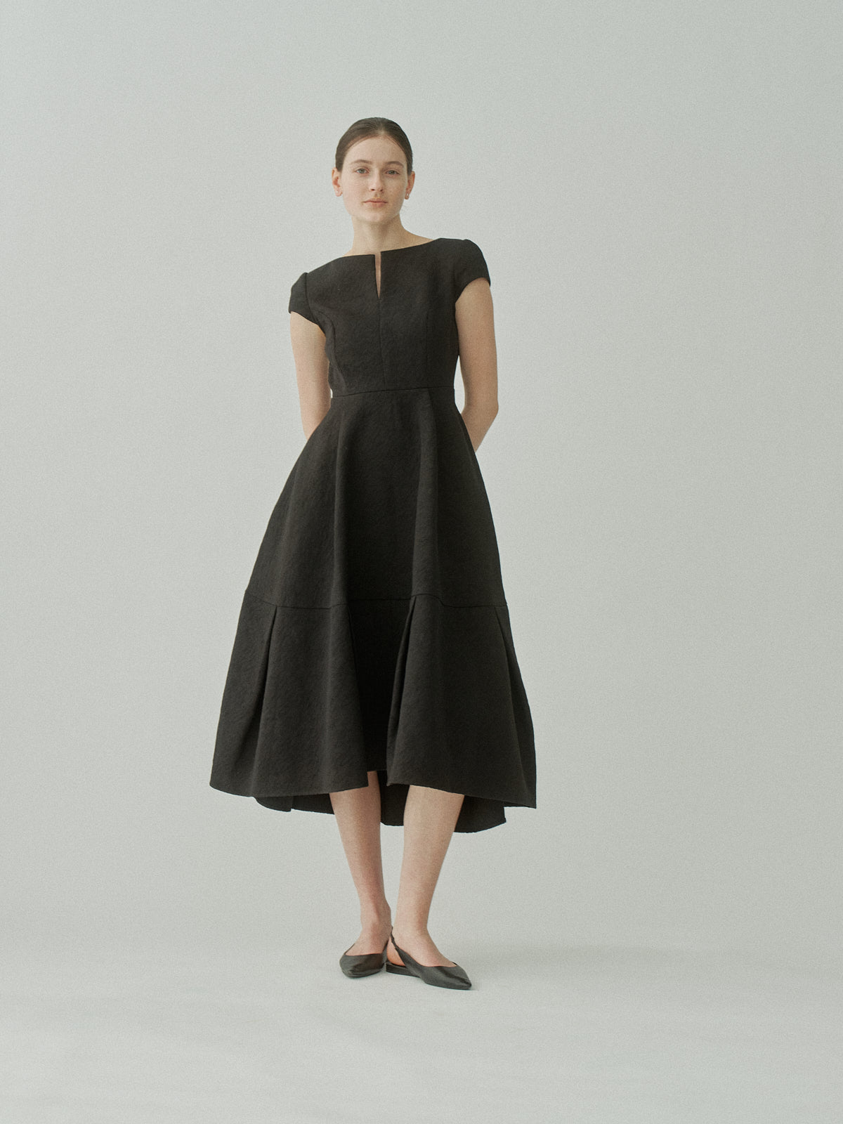 Keyneck Jacquard Dress – L'AUBE BLANC