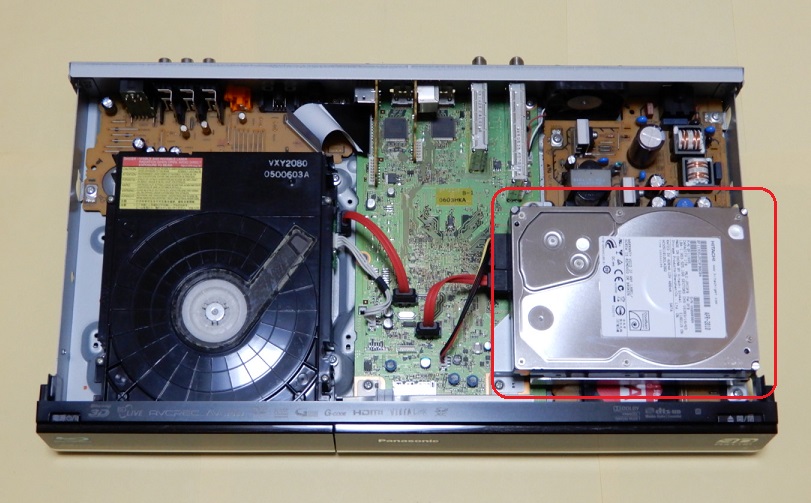 パナソニック DIGA DVD / ブルーレイレコーダー ハードディスク交換