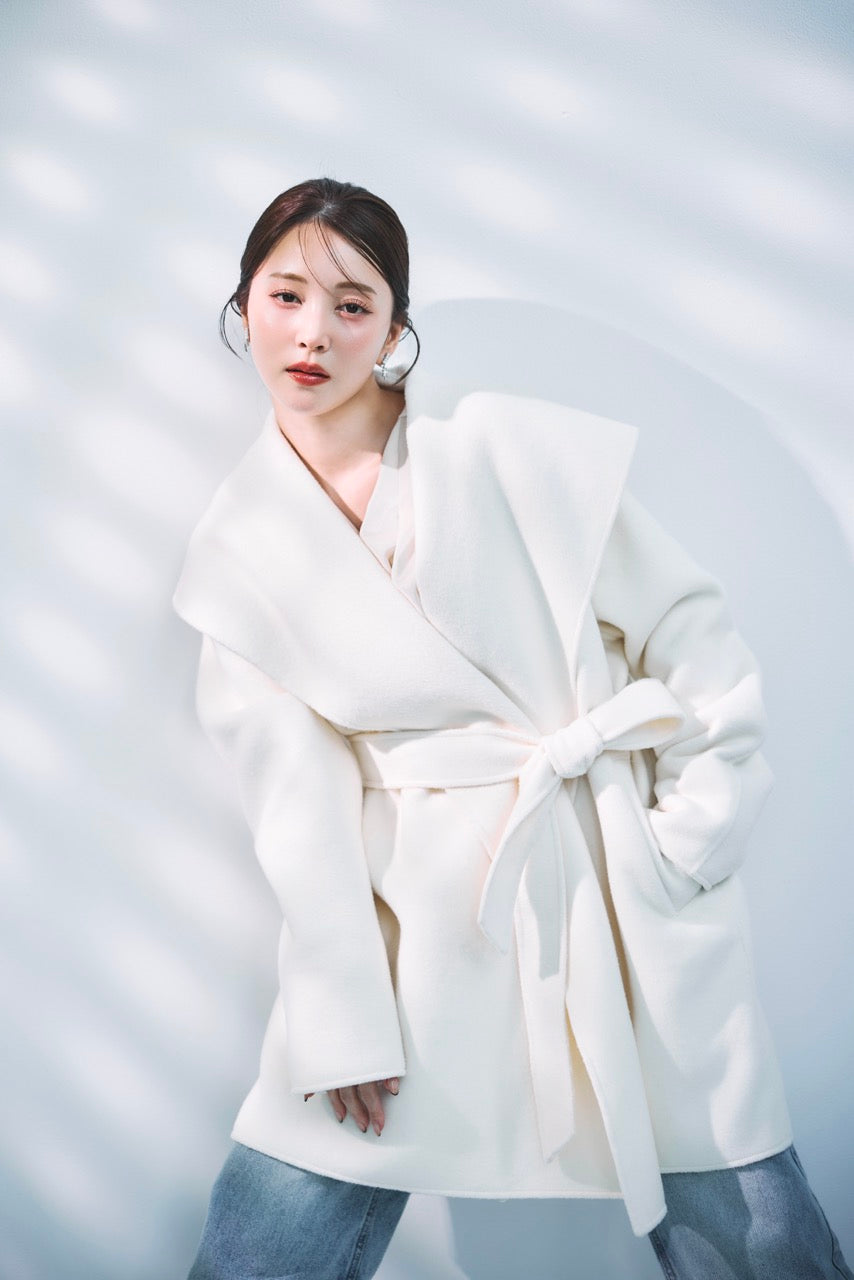 ショールカラーウールミドルコート – poláura OFFICIAL ONLINE STORE