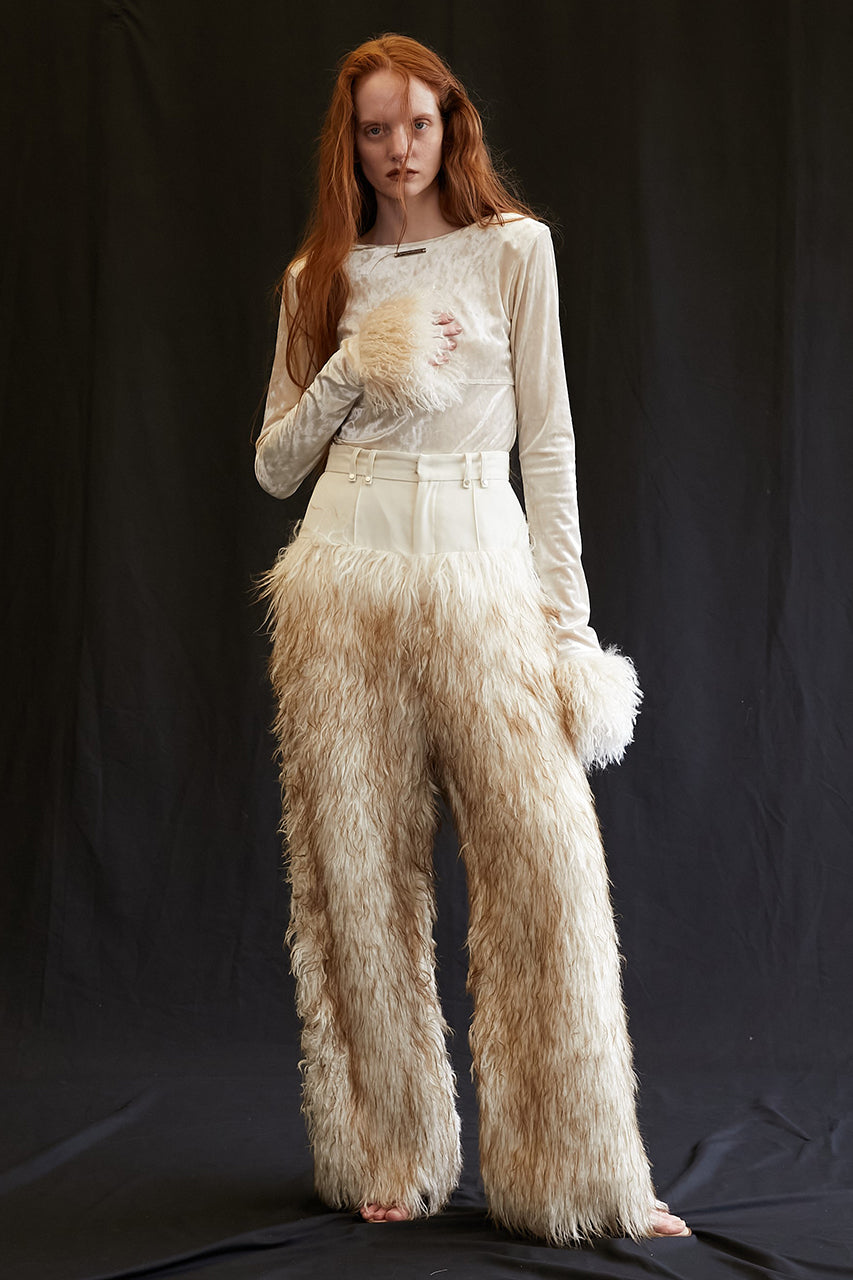 パンツ S flip fur pants theredthread S flip fur pants ファーパンツ