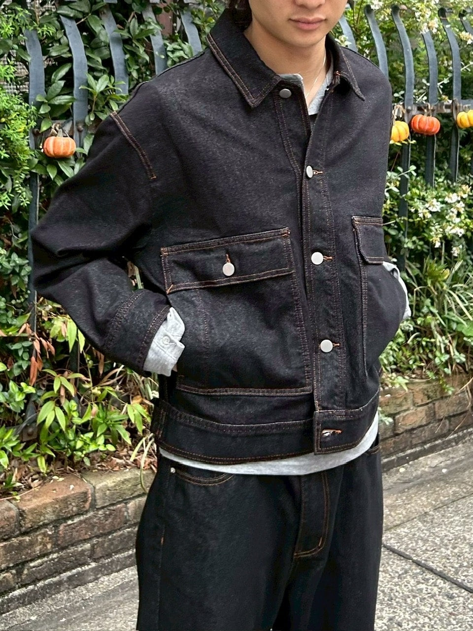 受注制【Chikashitsu +】2 pocket rigid denim jacket