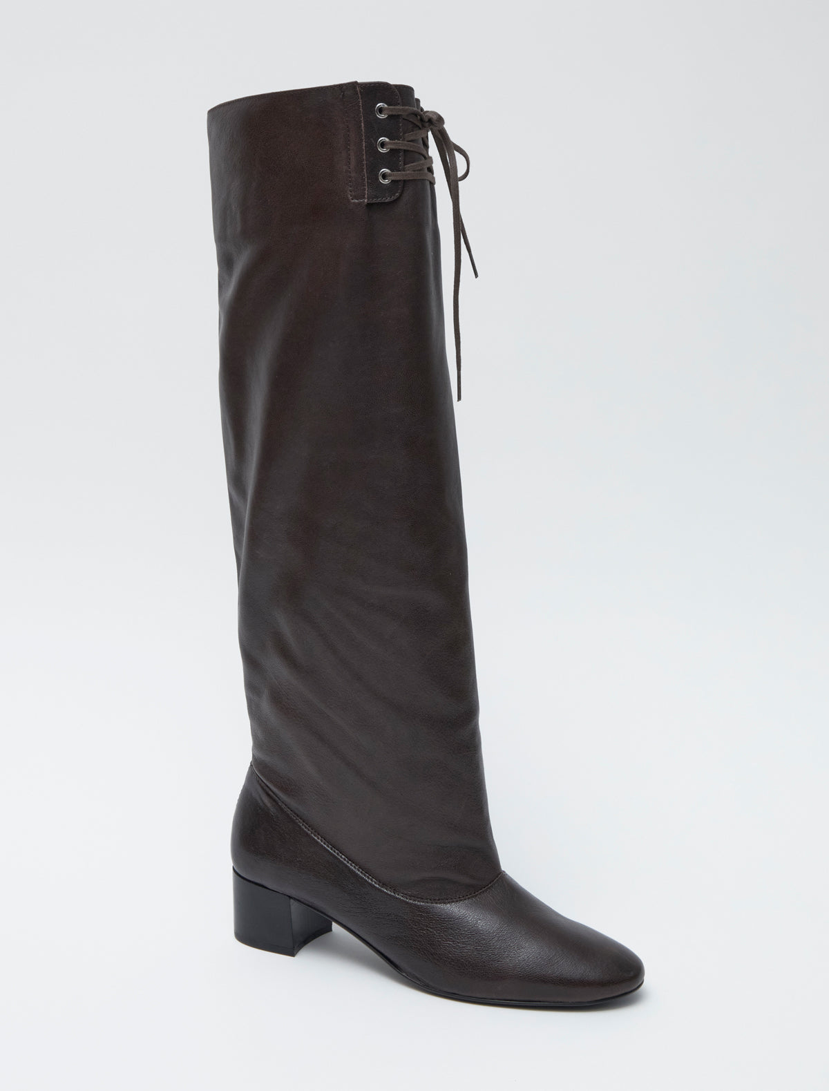 VICTORIA-Brown loose-shaft boot without lining or zipper – paloma wool