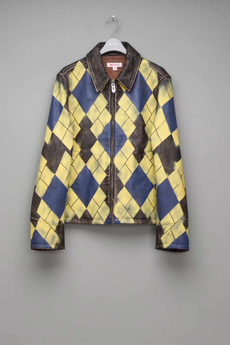 MASU(エムエーエスユー)のARGYLE LEATHER SPORTS JACKETの通販