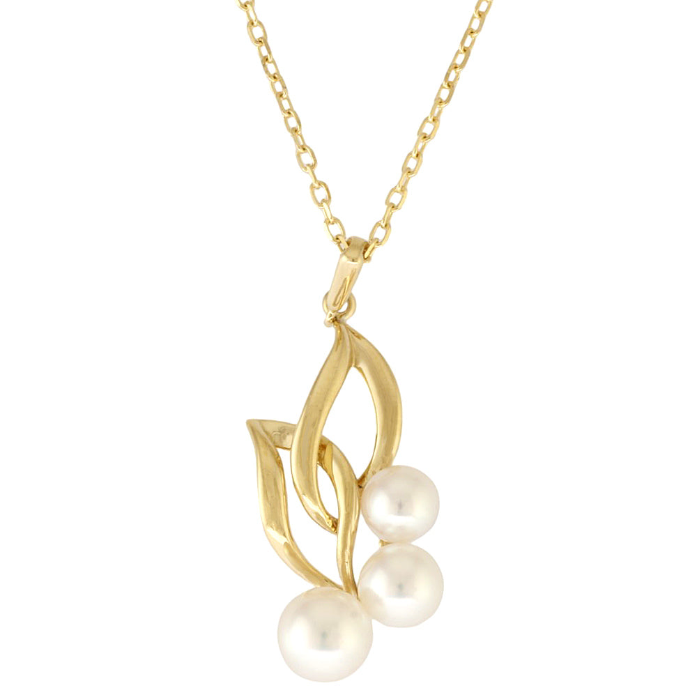 MIKIMOTO ミキモト ネックレス 18金 K18イエローゴールド アコヤパール