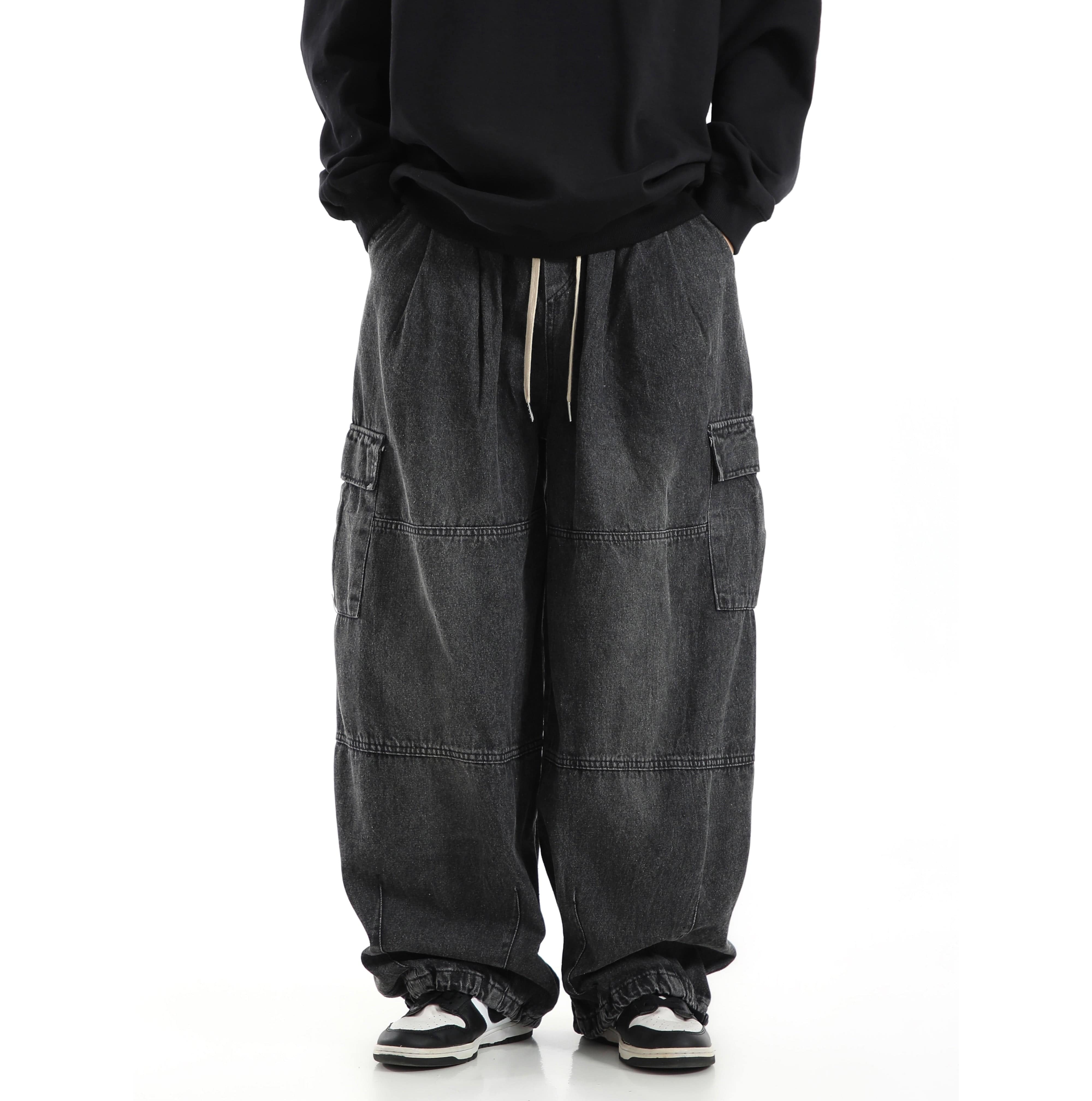 RT No. 9601 WASHED GRAY BAGGY JEANS – REALTAKAI
