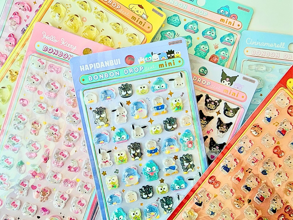 国内正規品】 サンリオ ボンボンドロップシール ミニ コンプセット