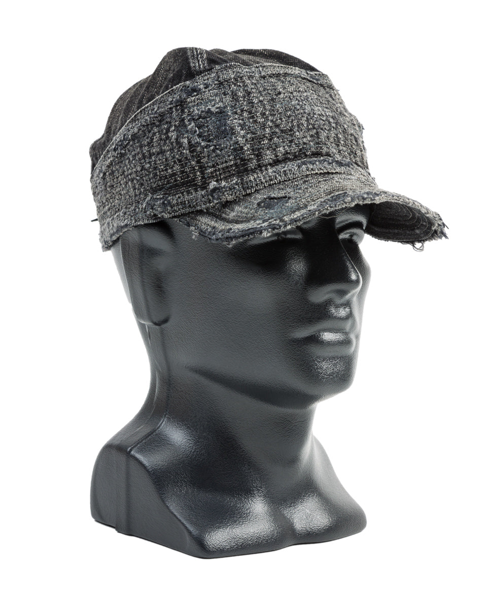 Kapital 11.5ozBLKxBLK Denim The Old Man And The Sea Cap(Crash