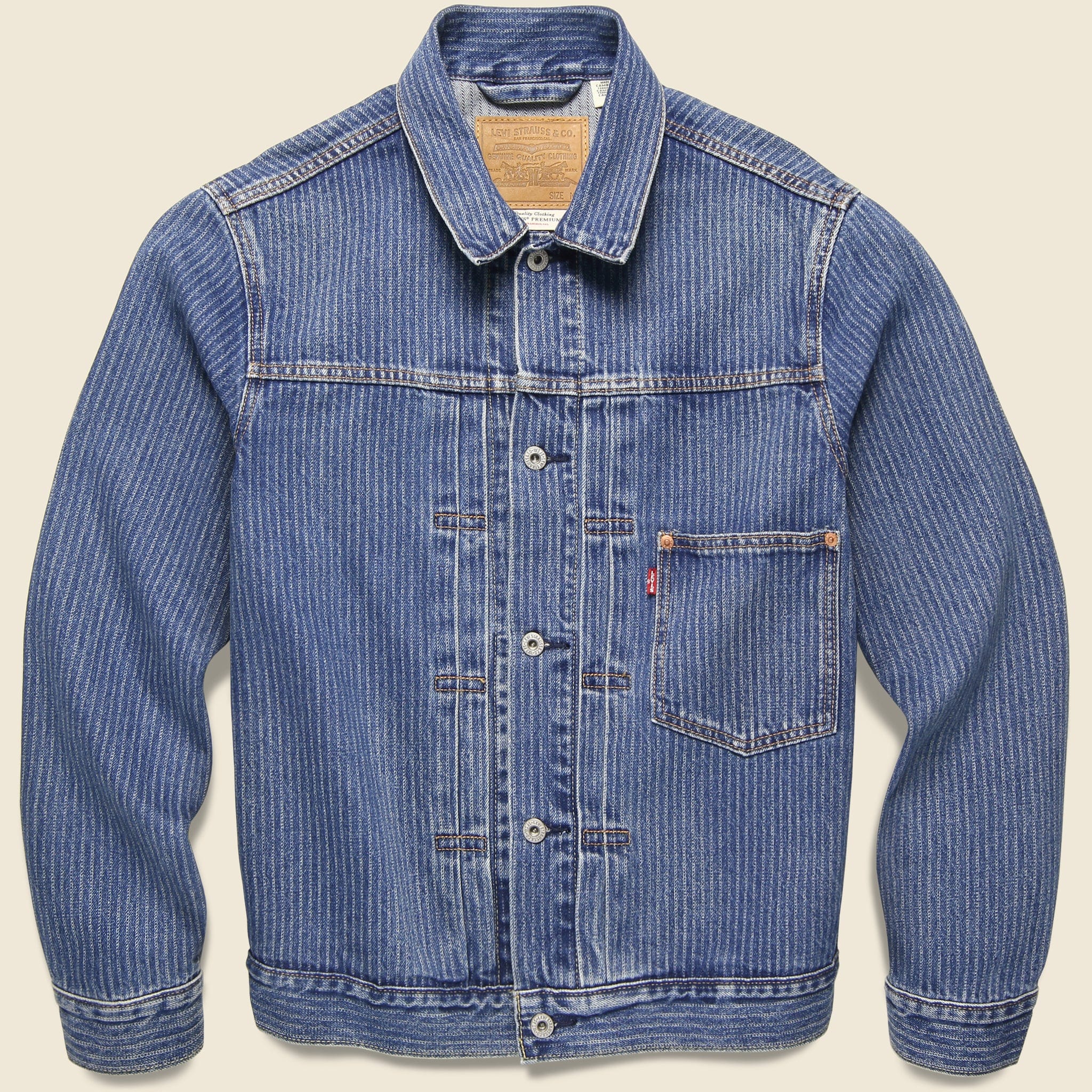Type 1 Trucker Jacket - Railroad Stripe