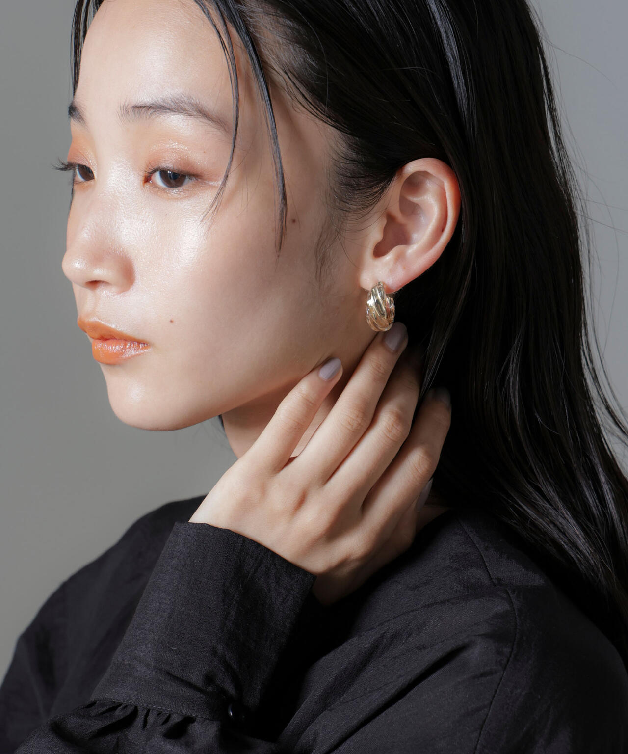 ツイスト クリア ピアス