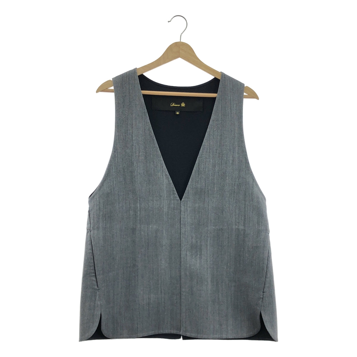 Drawer / ドゥロワー | FALL1 ヘリンボーンノースリーブ Vネック