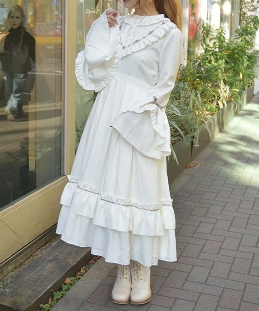 ローズ×リボン姫袖ワンピース | axes femme | axes femme online shop