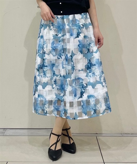 オーガンジー花柄スカート | axes femme online shop -outlet-