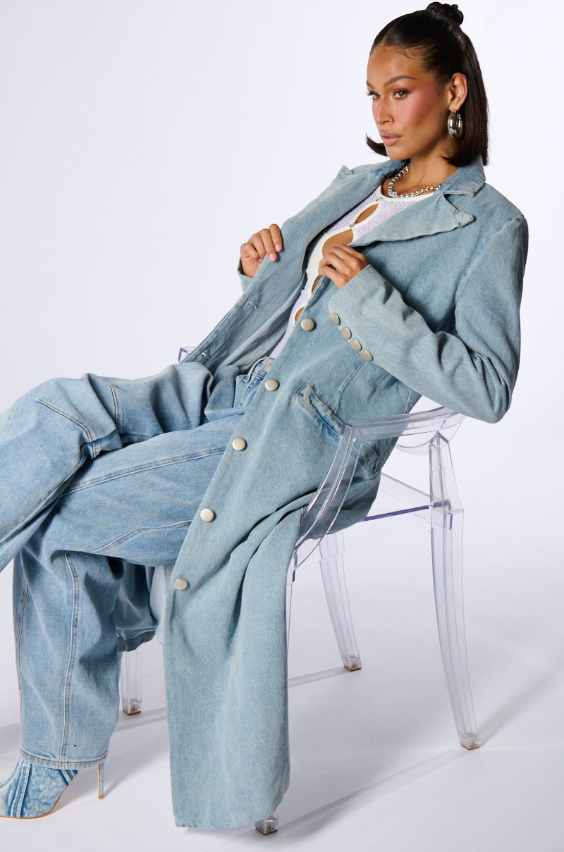 DIVINE TIMING DENIM TRENCH – AKIRA