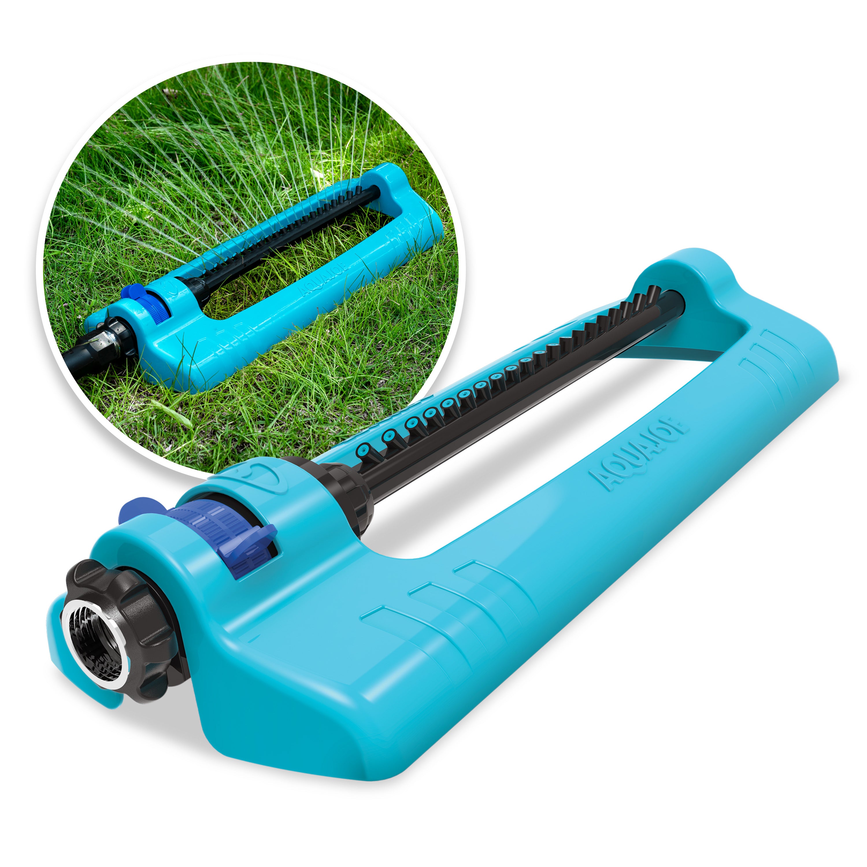 Aqua Joe Indestructible Jumbo Metal Base Oscillating Sprinkler
