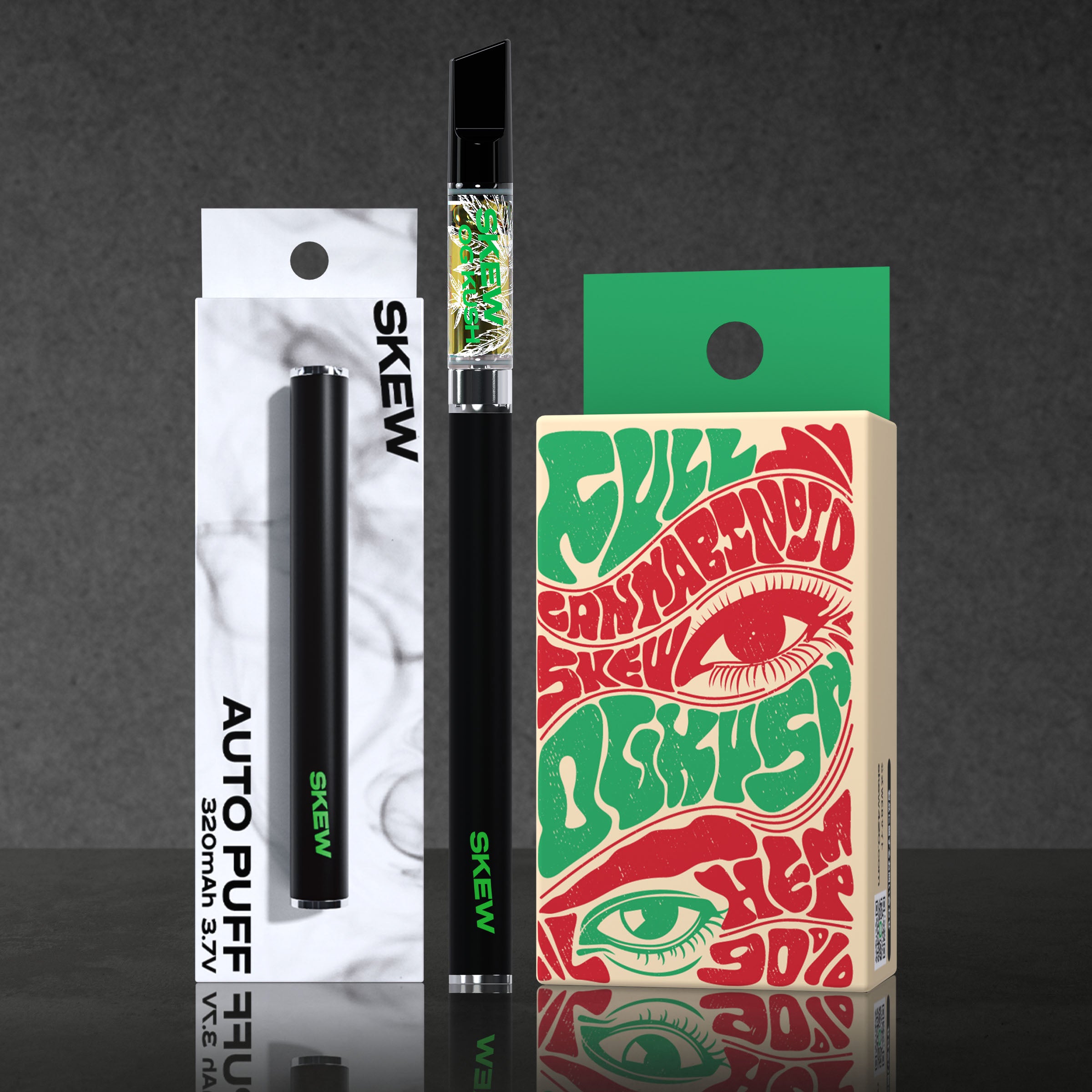スターターキット】フルカンナビノイドカートリッジ1ml（90%+）＋skew