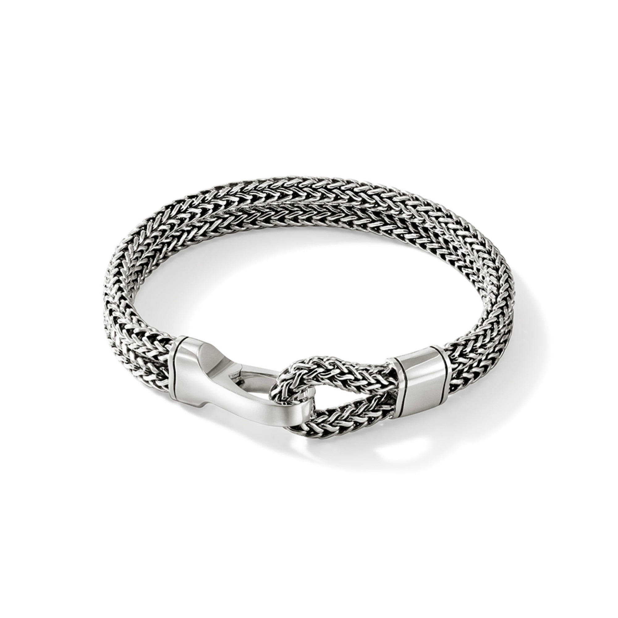 John Hardy Icon Extension Silver Double Row Bracelet with Hook