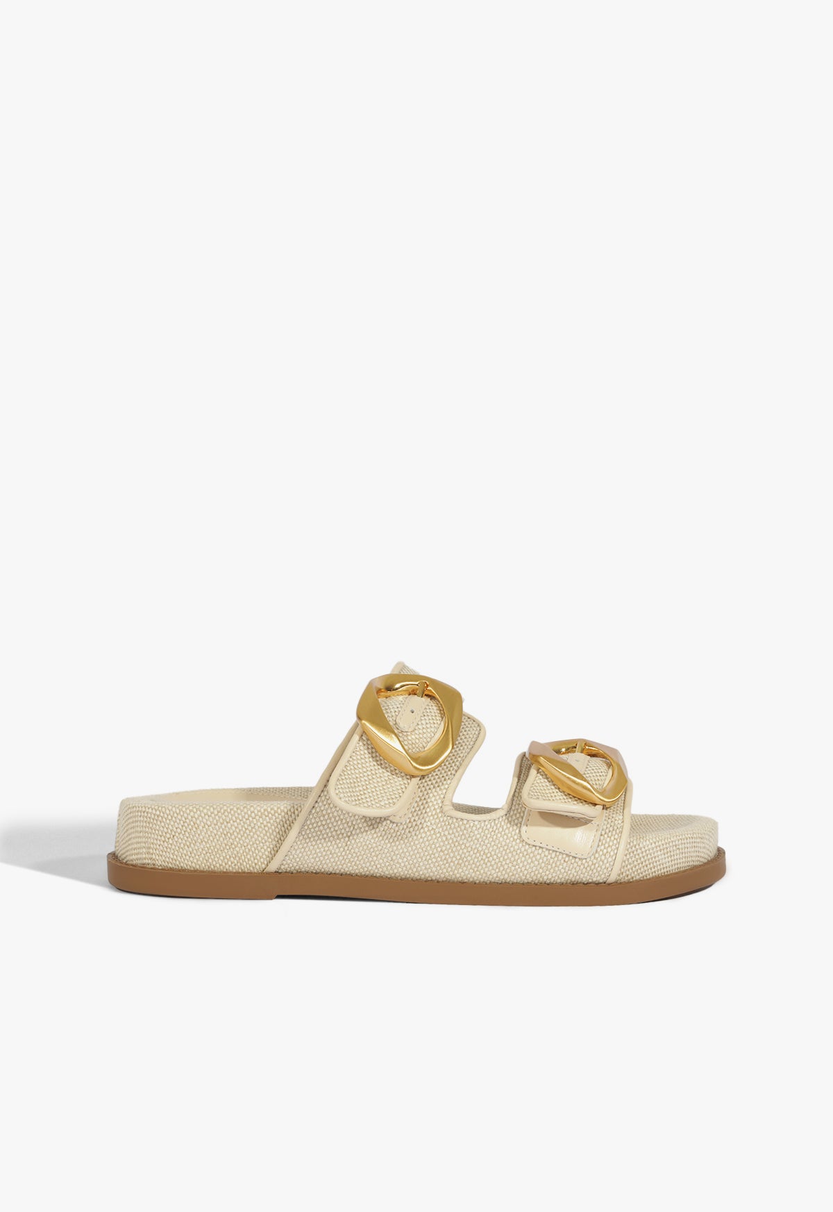 Olga Sporty Sandal | Beige Fabric – SCHUTZ
