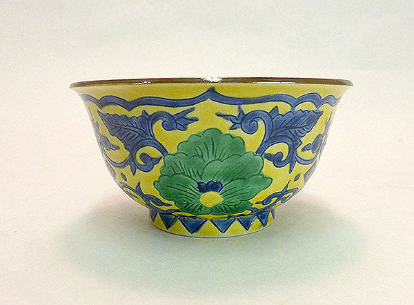 京焼・清水焼 加藤雲泉（雲泉窯） 黄南京花文飯茶碗 – SEIKADO