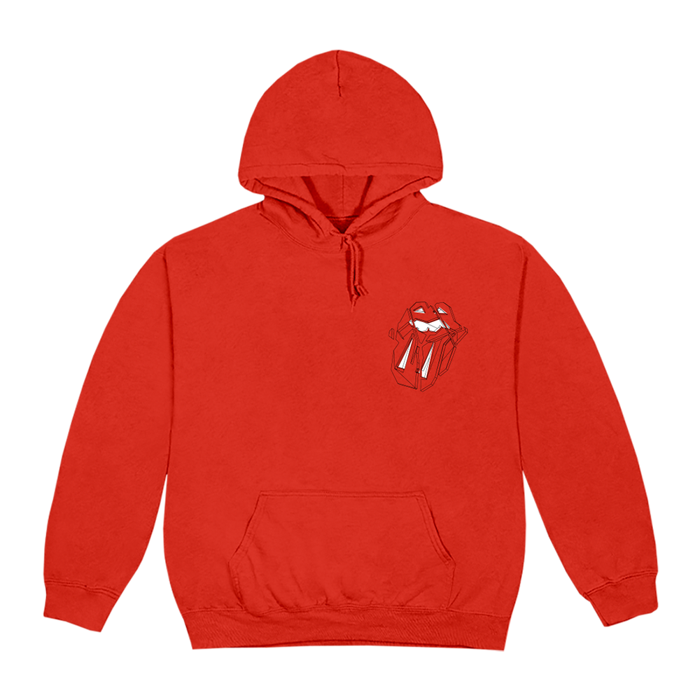 Diamond Tongue Red Hoodie - The Rolling Stones