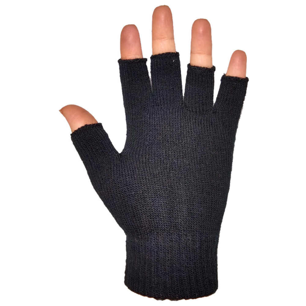 Stretchy Black Fingerless Gloves – threddies
