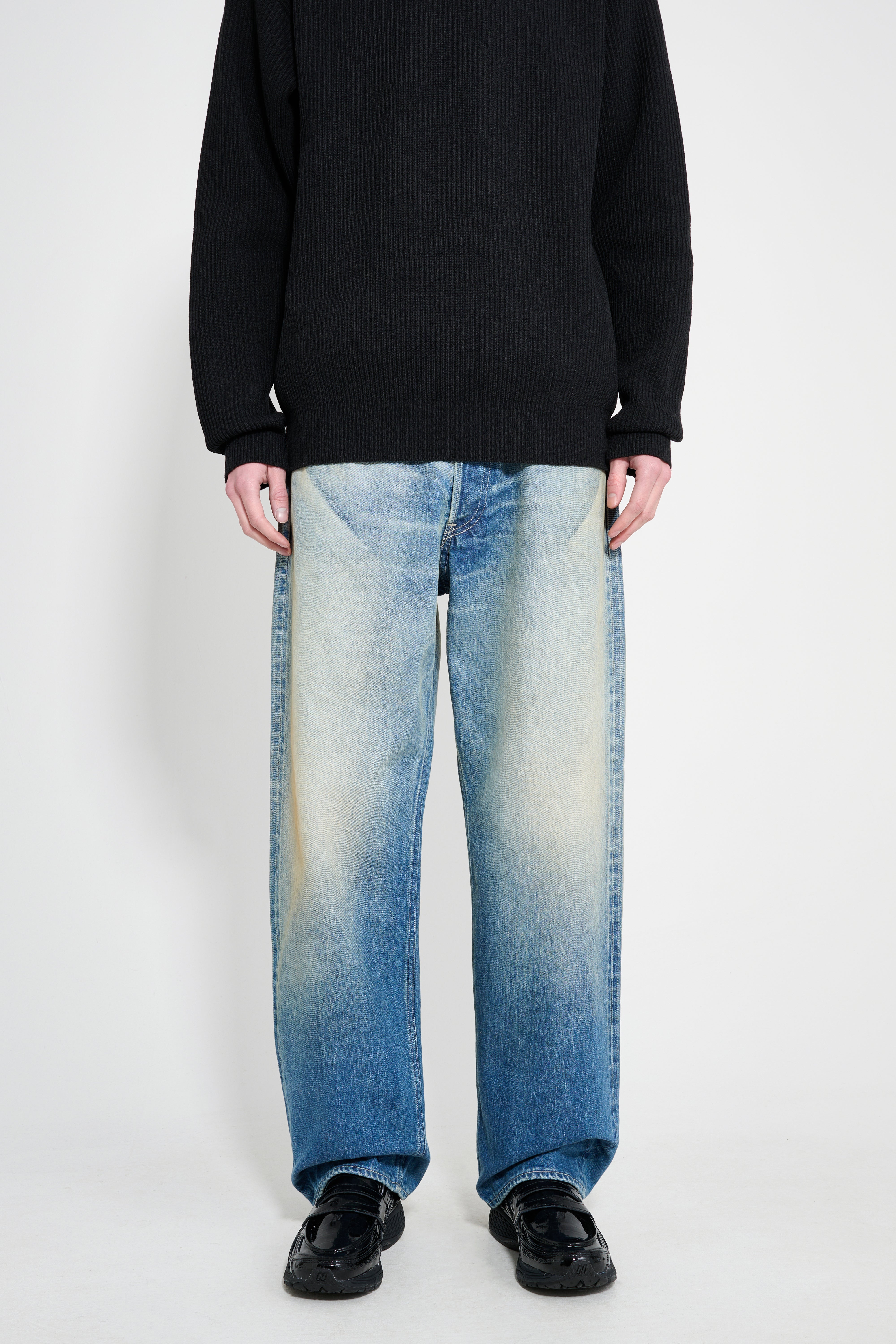 Auralee Selvedge Faded Heavy Denim Wide Pants Faded Indigo – Très Bien