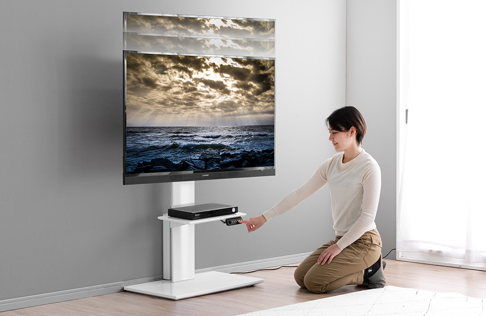 □＜リリース＞電動昇降テレビスタンドが新登場 | タンスのゲン株式会社