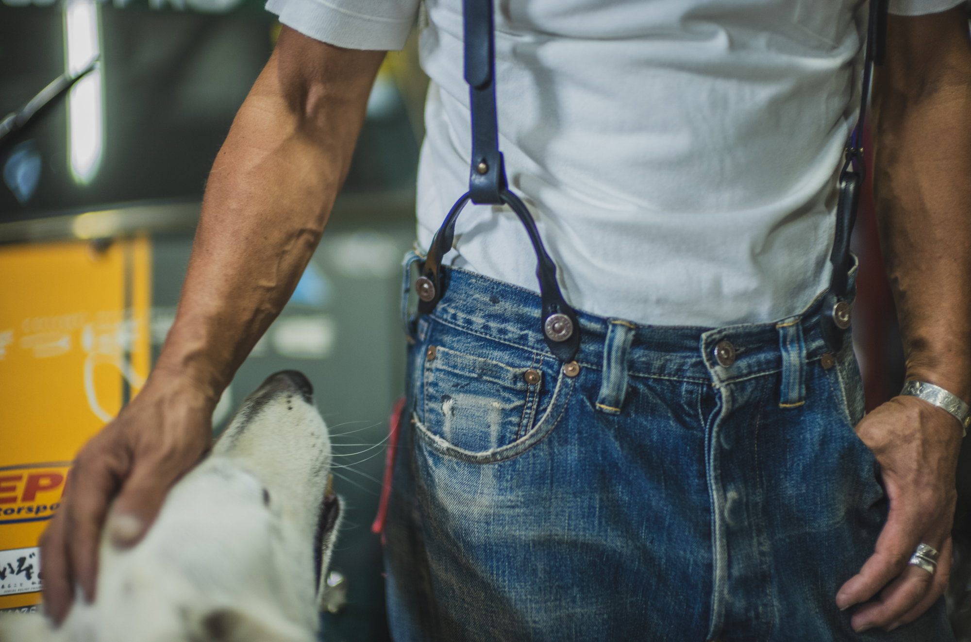 TCB Leather Suspenders | TCB jeans