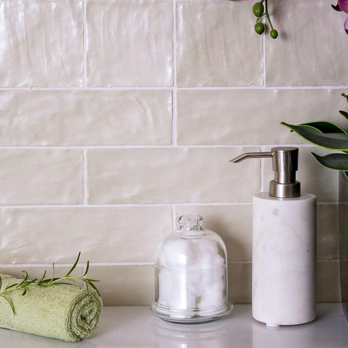 Mallorca Green Ceramic Subway Tile 2.5x8 | Tile Club