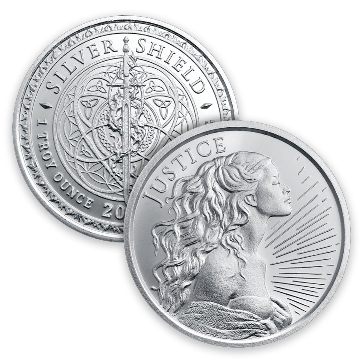 2025 Silver Shield Justice 1oz .999 Fine Silver Round (No Tax