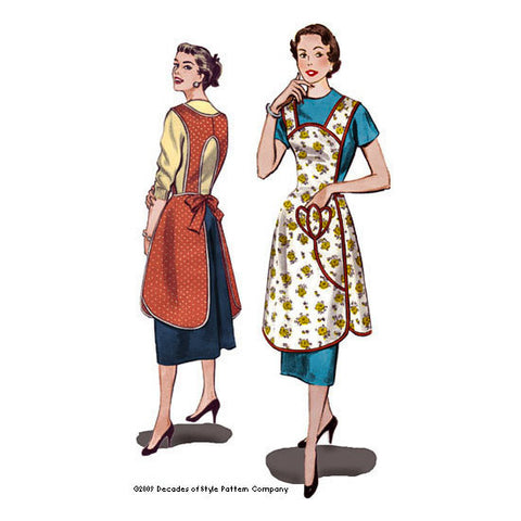 1950s Protect and Serve Apron from the Mad Men Era - #5005
