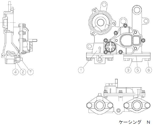 展開図 部品表 川本ポンプ 自吸式カスケードポンプ CR・C3-N形【通販