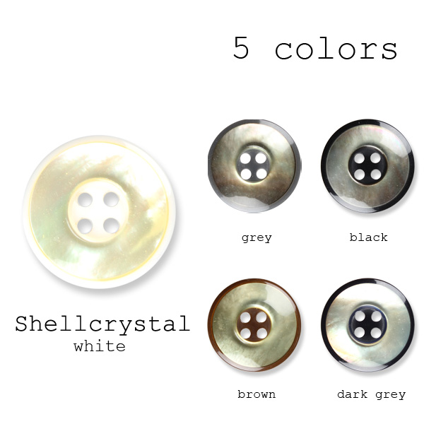 ジャケット・スーツにどうぞ ～ SHELLCRYSTAL-20MM 貝Xポリエステル