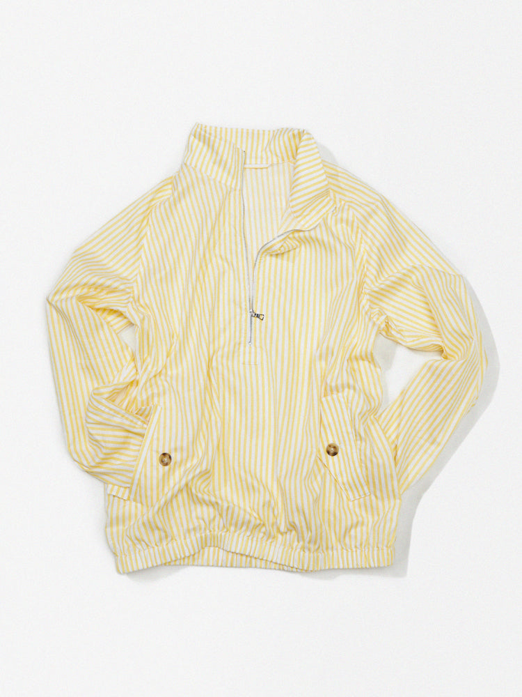 Yellow Stripe Cotton Quarter Zip Pullover Shirt – FICUS Shanghai