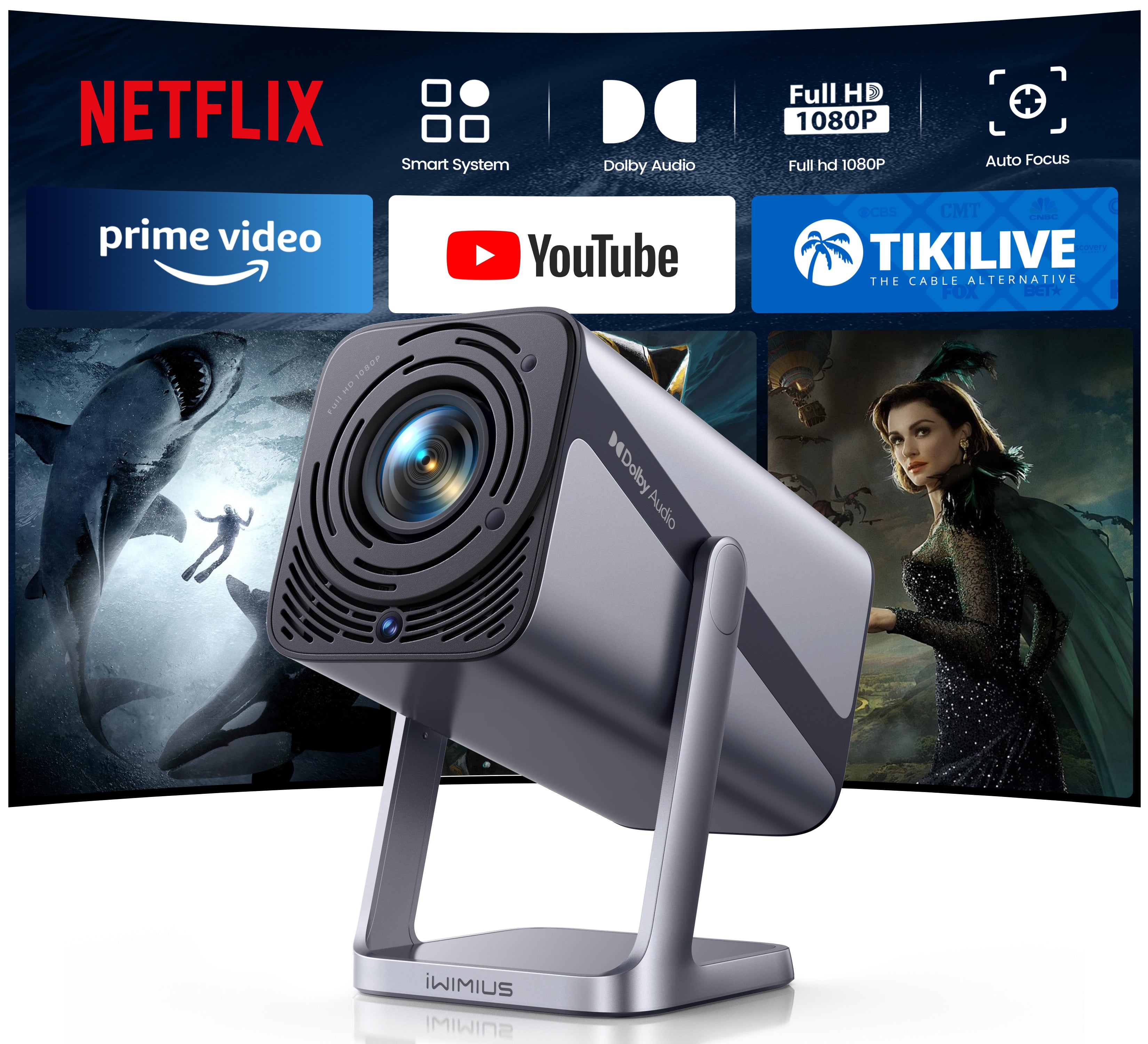 プロジェクター 家庭用 【Netflix&DoIby&4K対応】750ASNI 高輝度【自動