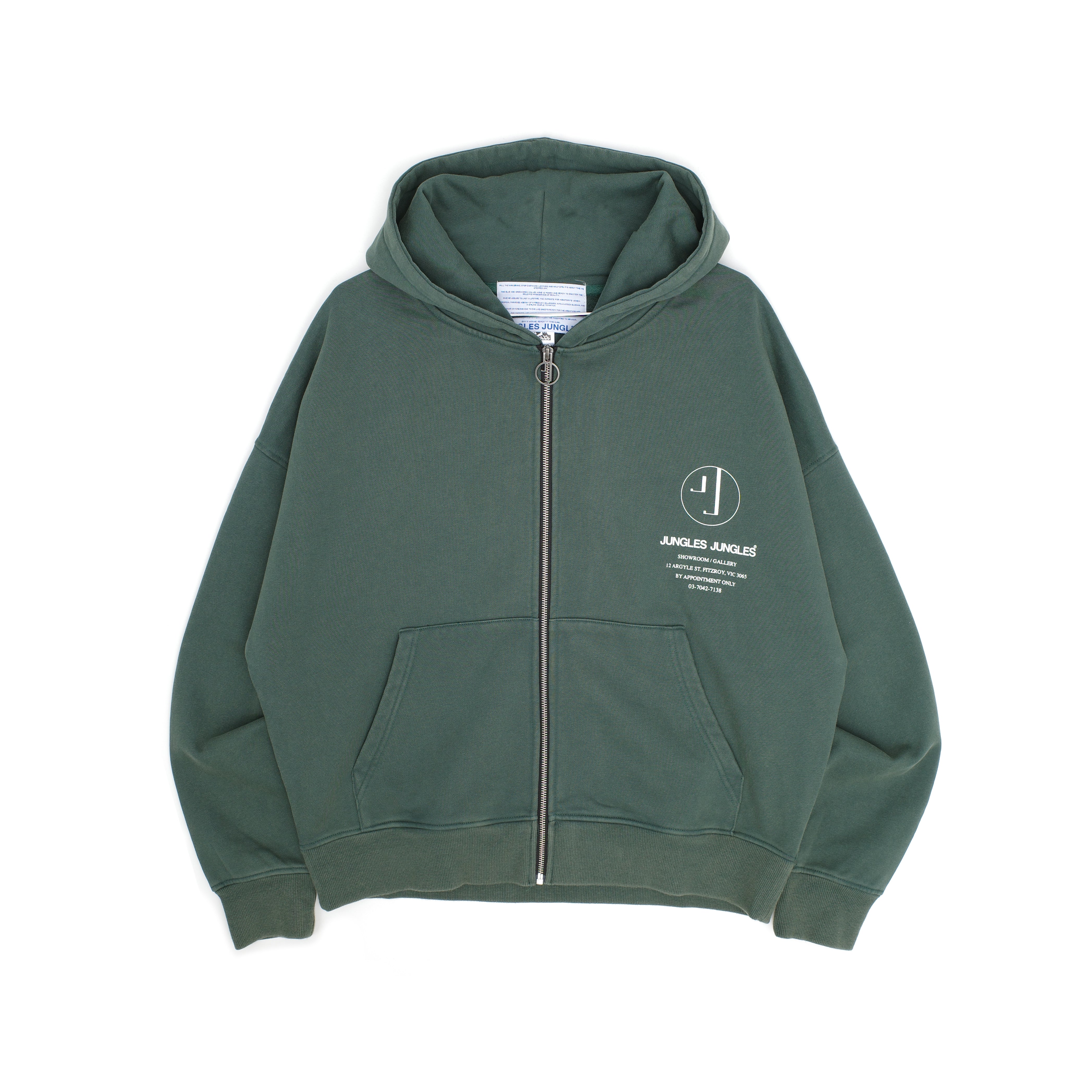 Appointment Only Zip-Up Hoodie Faded Green – JUNGLES