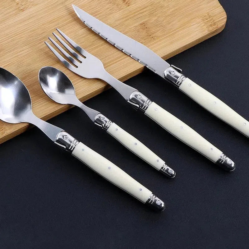 Ivory 304 Stainless Laguiole Set | Letifly Lights & Decor