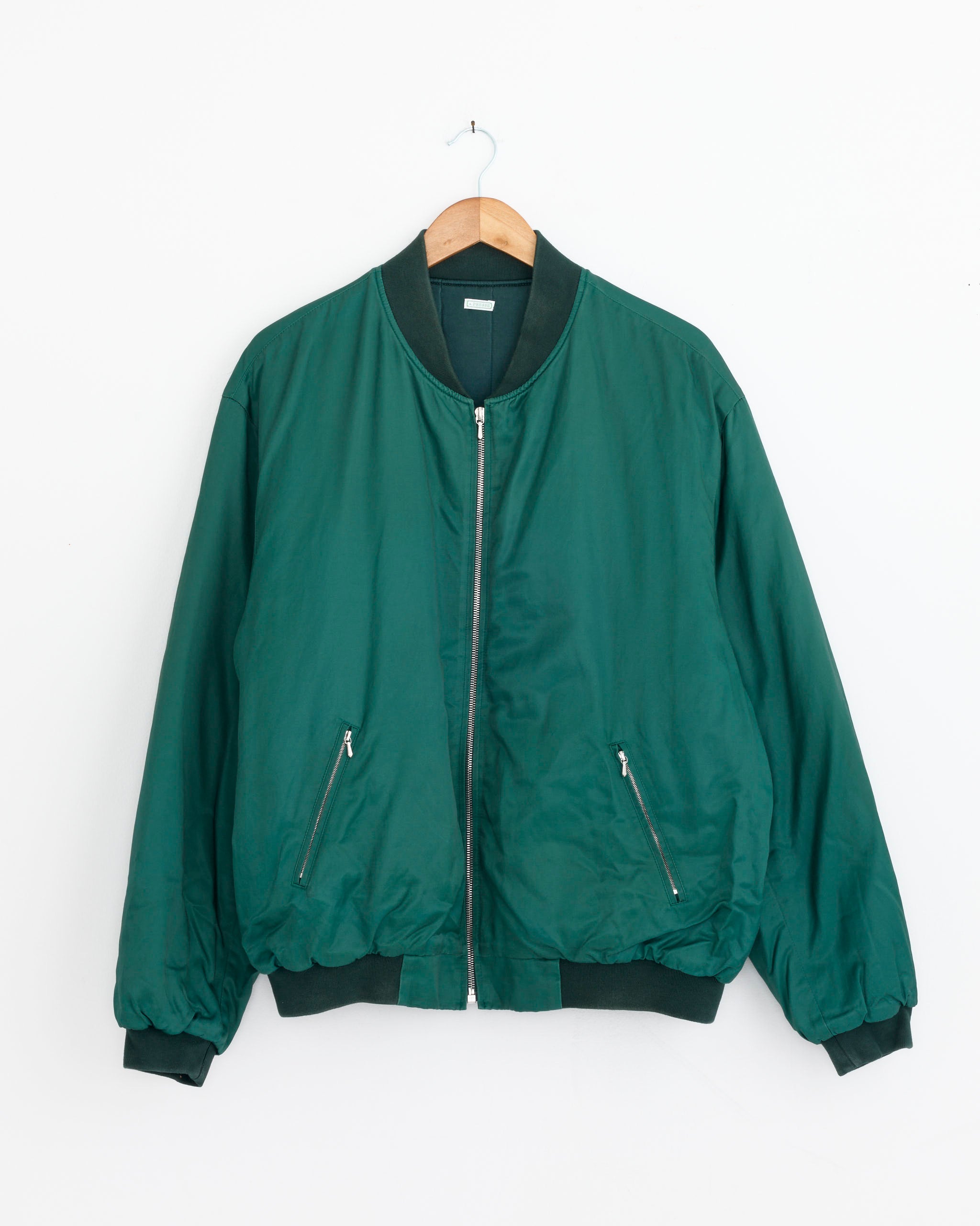 Vintage Silk Viscose Tour Jacket in Green