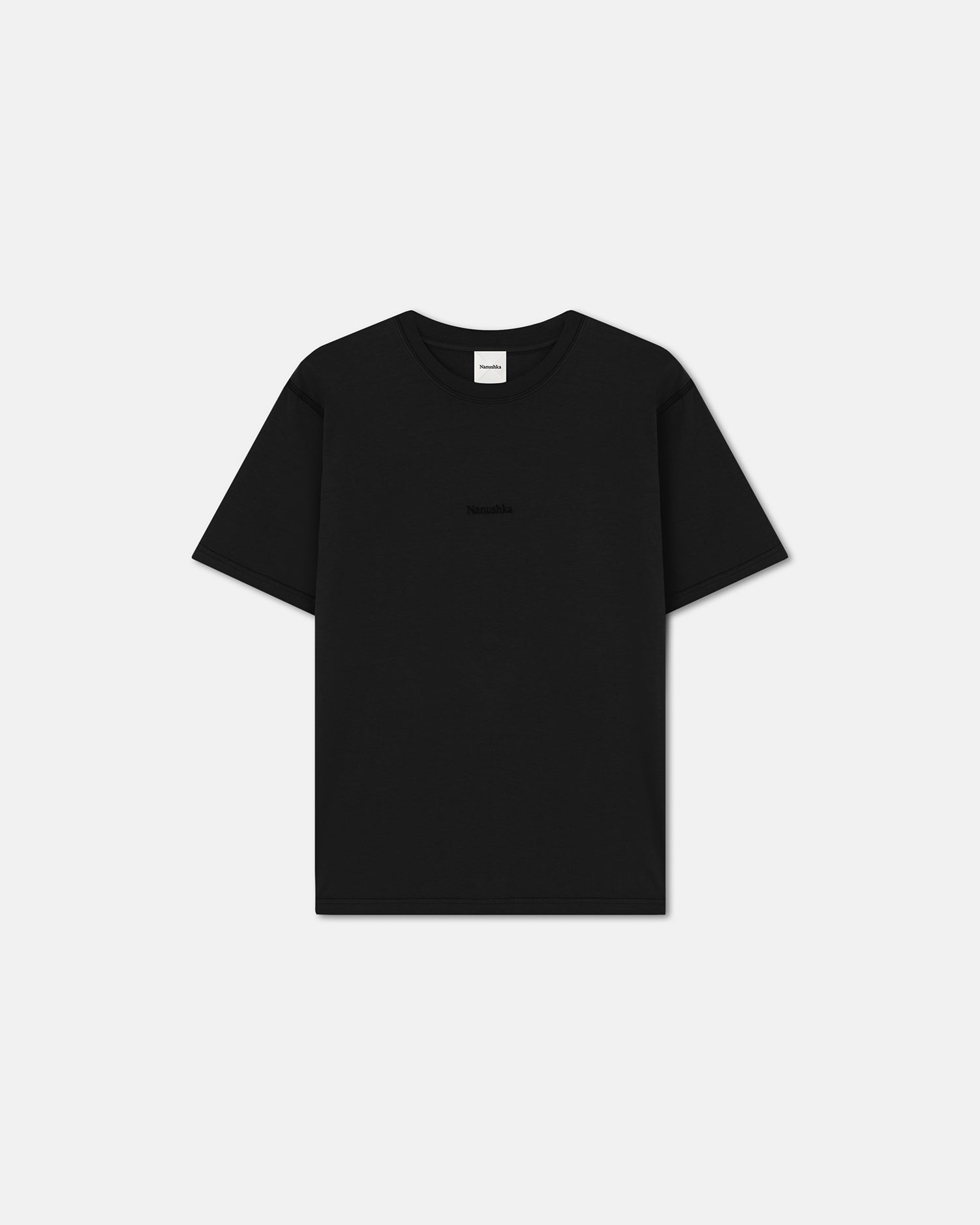 Reece - Embroidered Cotton-Jersey T-Shirt - Black – Nanushka