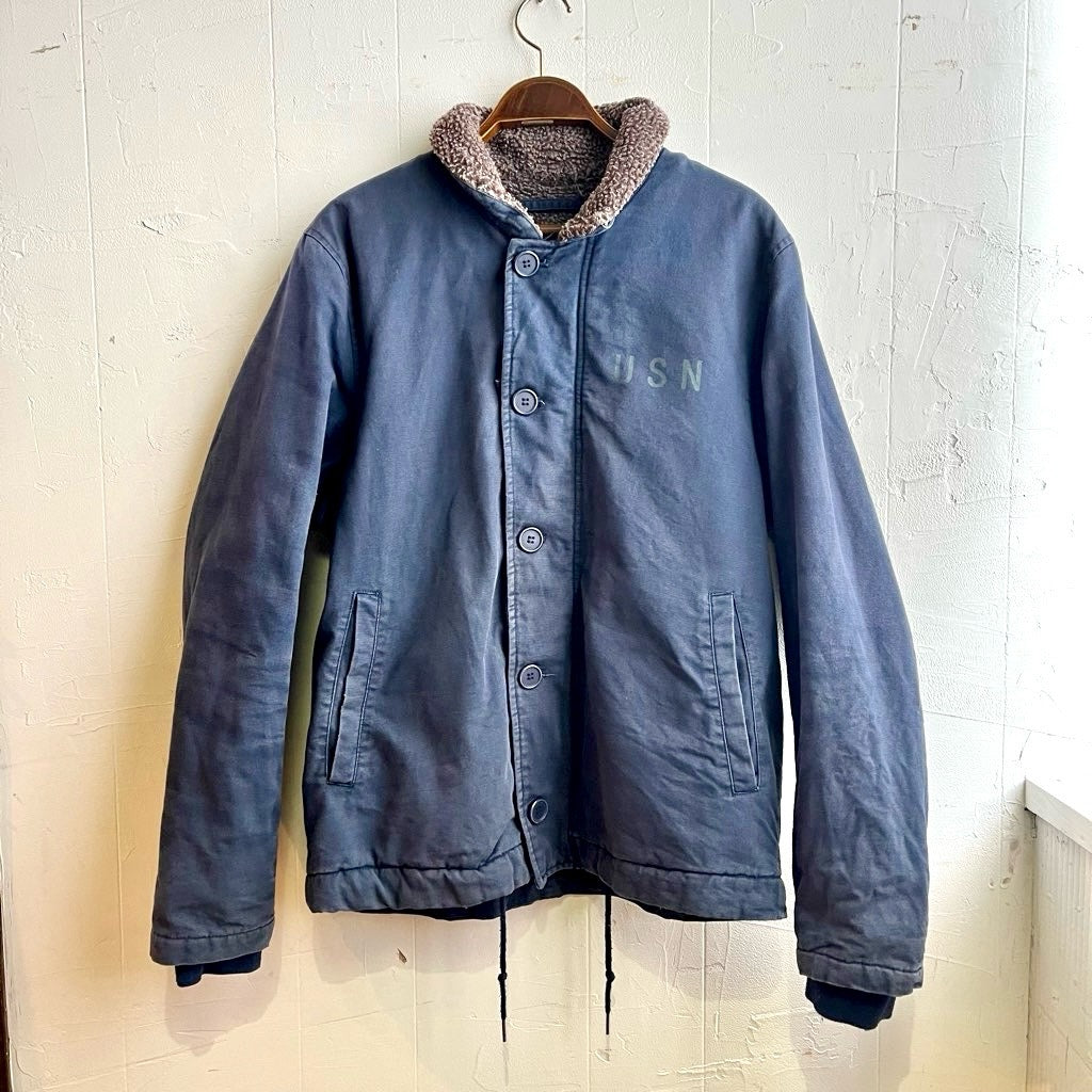 古着】 N1 デッキジャケット ネイビー ミニタリー 軍モノ 防寒 中古