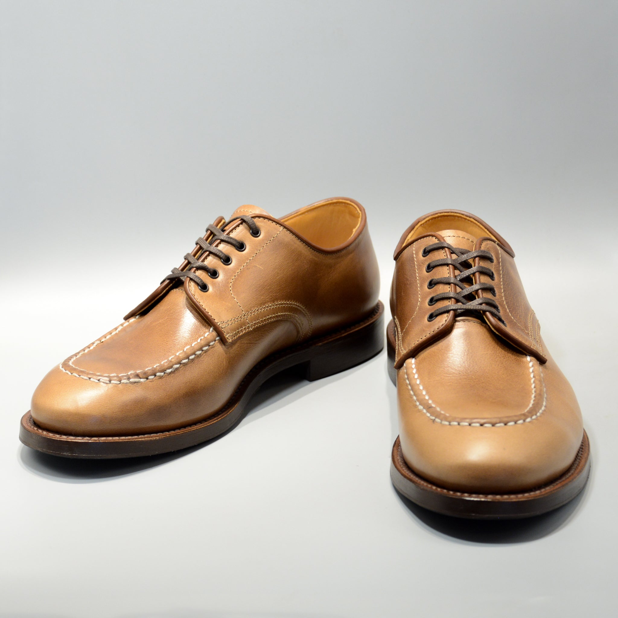 15078 HEAVY STITCHING MOC TOE NATURAL – WHEELROBE