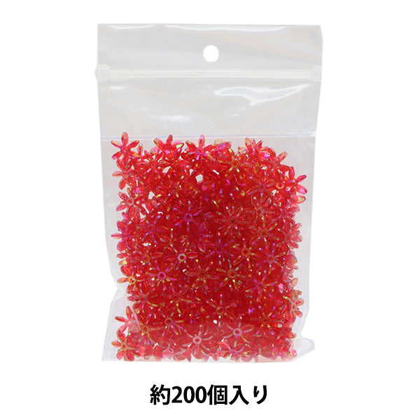ビーズ 『フラワービーズ 幅約1.4cm 4番色 レッド』 – Yuzawaya