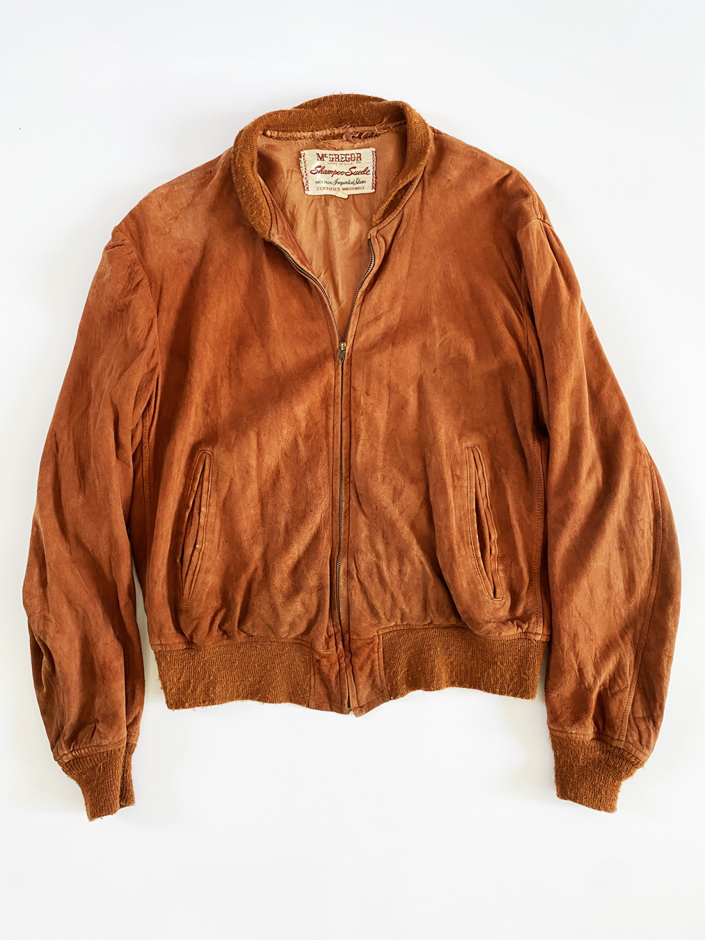 60s McGregor Orange Brown Suede Jacket - 5 Star Vintage