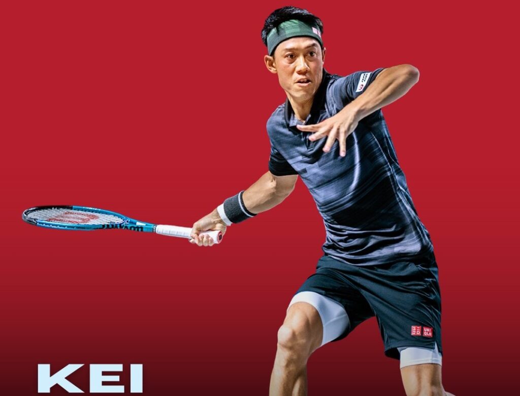 2020年全仏オープン UNIQLO 錦織圭選手 上(M)下(S)セット(紺色) 錦織