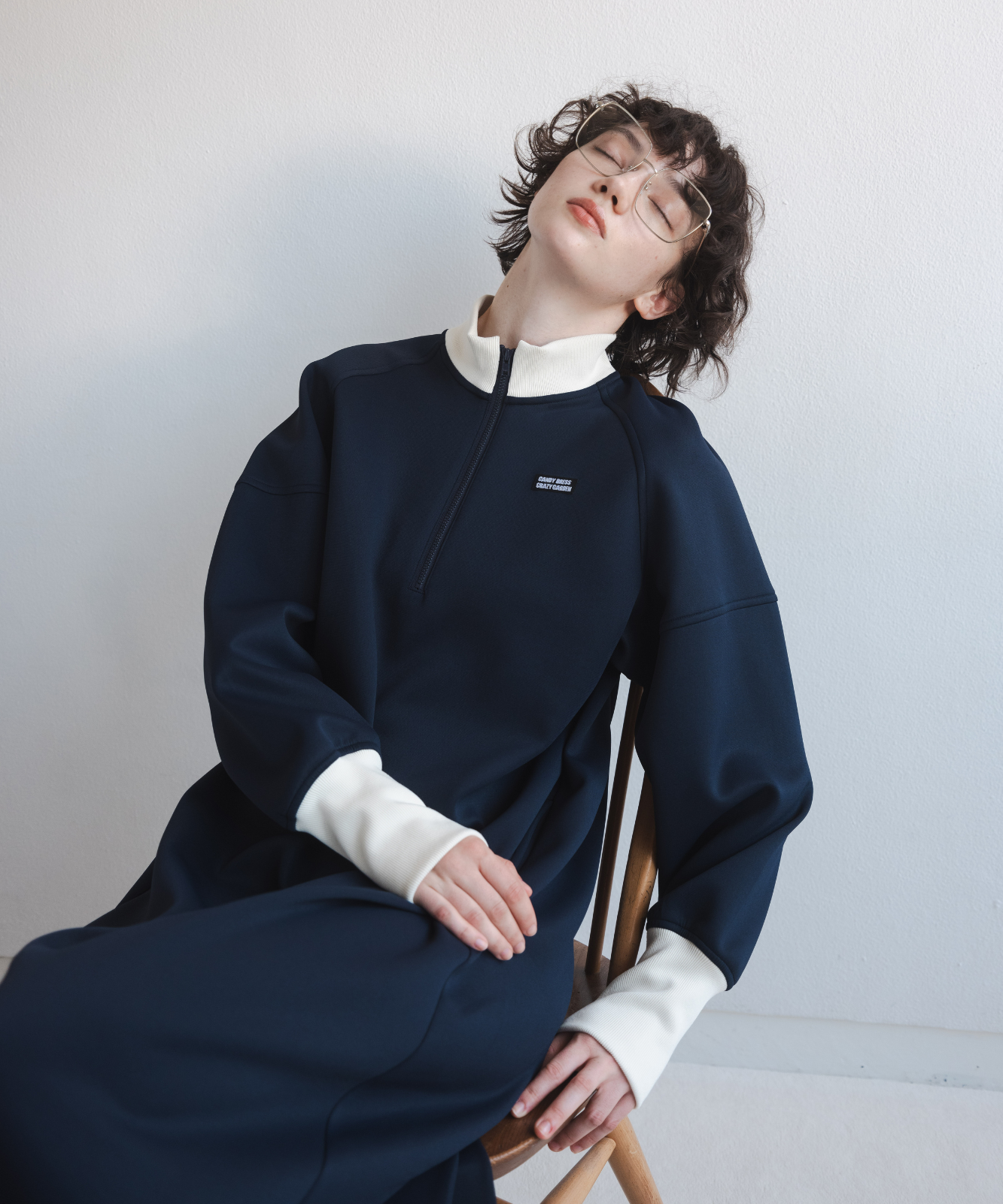 ≪通常販売≫track candy half zip onepiece（トラックキャンディー