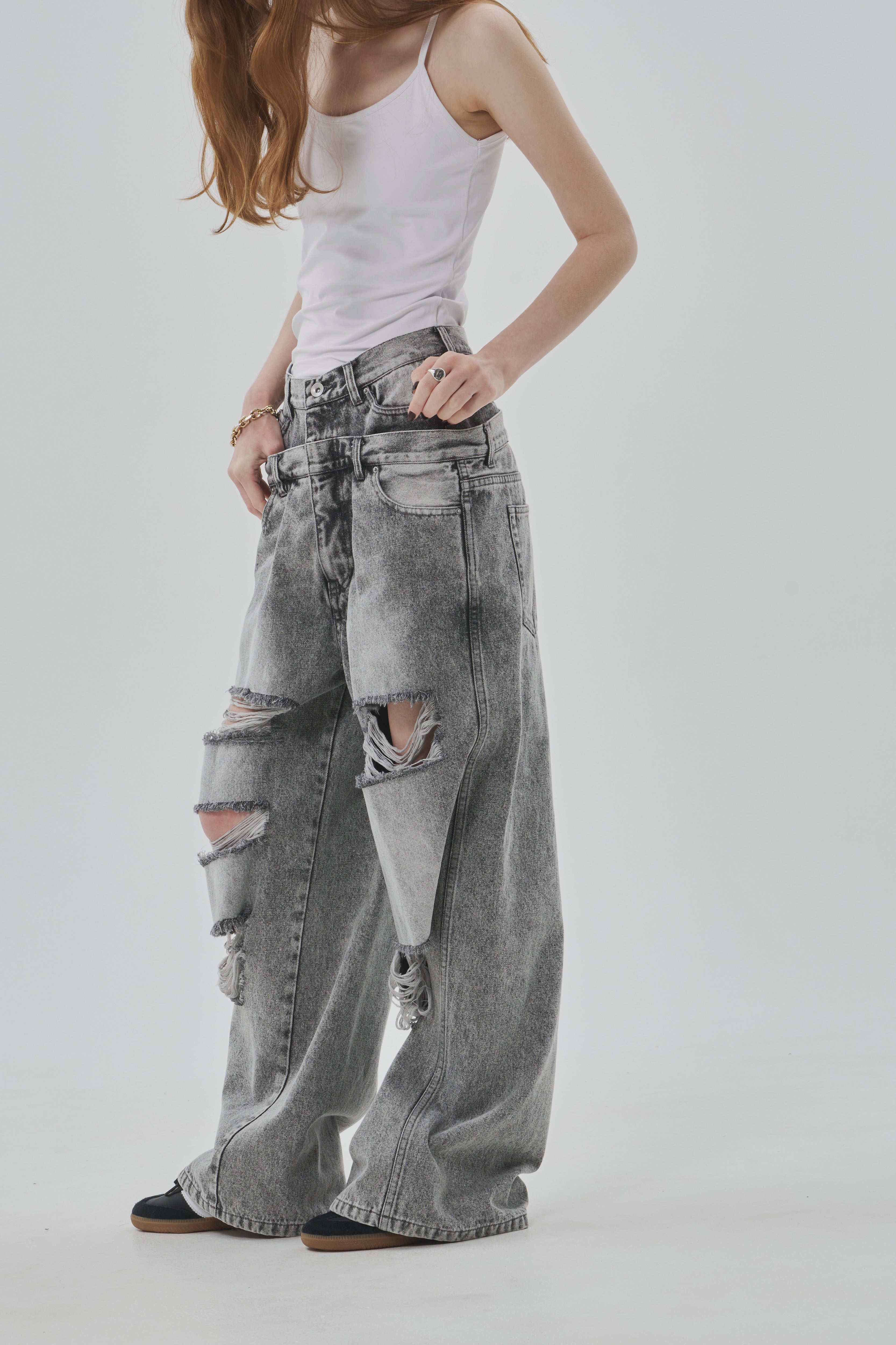 Lexington Double Belt Denim Pants – THE TOÉ