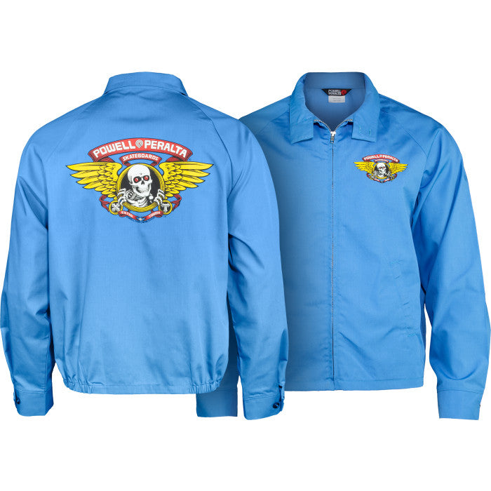 Powell Peralta Winged Ripper Postal Blue Gas Jacket – The Dark Slide