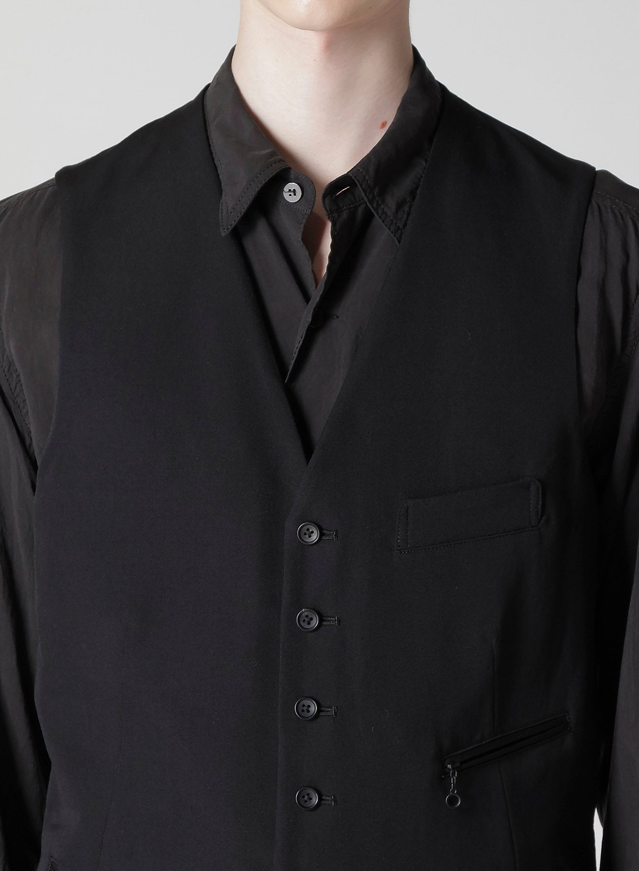 WOOL GABARDINE 7-BUTTON VEST – THE SHOP YOHJI YAMAMOTO